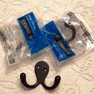 NEW! Two Everbilt Oiled Bronze Robe Hooks